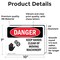 Signmission Keep Hands Clear Of Moving Machinery Danger Sign, Vinyl Decal, 10in W x 7in L, 2PK OS-2PACK-DS-D-710-L-1392 - alternate 5